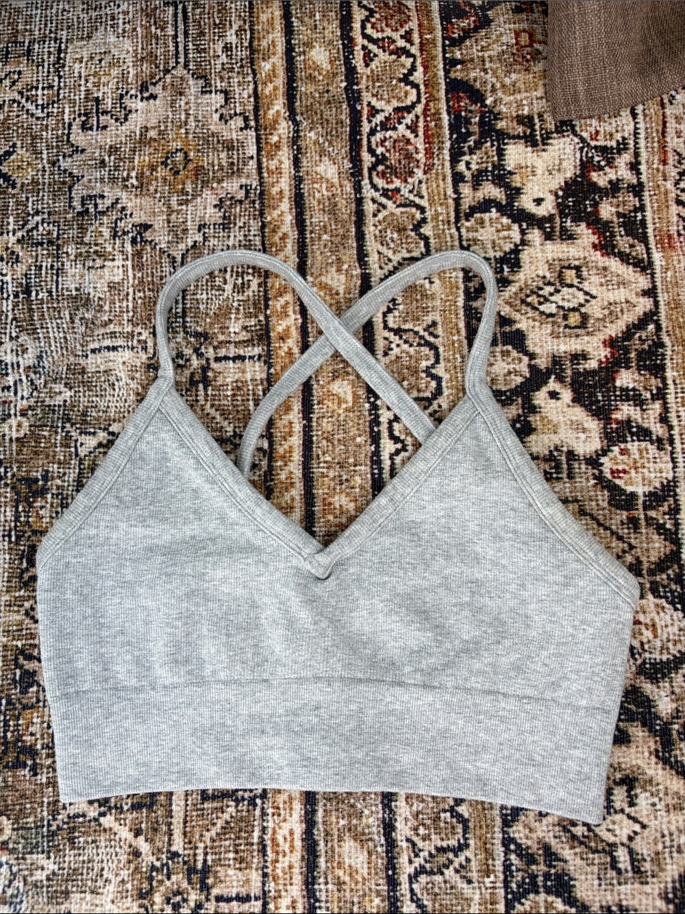 Alo Yoga Seamless Ribbed Low Back Bra